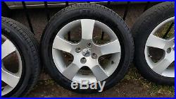 Peugeot 207 16 Inch Alloy Wheels And Tyre 195/55/16 With Bolts & Locking Nuts