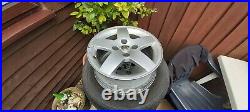 Peugeot alloy 15 inch wheels with good tyres. Wheel bolts and locking nuts