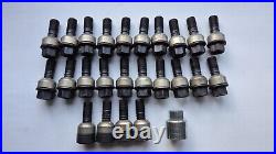 Porsche 20 Wheel Nuts And Locking Wheel Nut Set 24 total M14x1.25 30mm