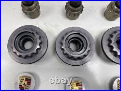 Porsche 911 Center Lock Wheel Nut & Key Set Genuine 997 Turbo S Pdk 99736108106