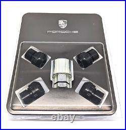 Porsche Black Alloy Locking Wheel Nuts 993 964 911 924S 944 928 Genuine Porsche
