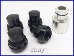 Porsche Black Alloy Locking Wheel Nuts 993 964 911 924S 944 928 Genuine Porsche
