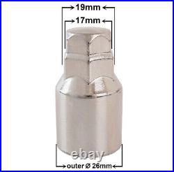 Precision 12 Black Wheel Nuts & 4 Locking Nuts For Kia Picanto