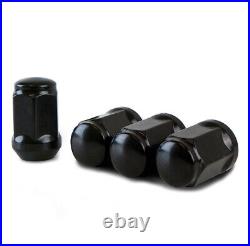 Precision 12 Black Wheel Nuts & 4 Locking Nuts For Kia Picanto
