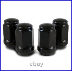 Precision 12 Black Wheel Nuts & 4 Locking Nuts For Kia Picanto