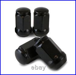 Precision 12 Black Wheel Nuts & 4 Locking Nuts For Kia Picanto