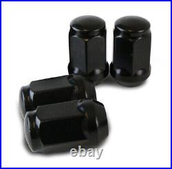 Precision 12 Black Wheel Nuts & 4 Locking Nuts For Kia Picanto