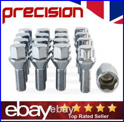 Precision 12 x Wheel Bolts & 4 x Locking Nuts For Fiat Abarth