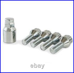 Precision 12 x Wheel Bolts & 4 x Locking Nuts For Fiat Abarth