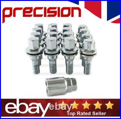 Precision 12 x Wheel Bolts & 4 x Locking Nuts For Peugeot 208