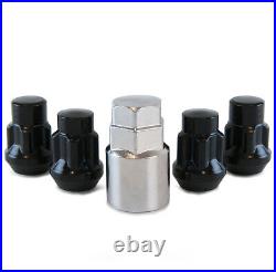 Precision Black Wheel Nuts & Locking Nuts For Toyota RAV Aftermarket Alloys