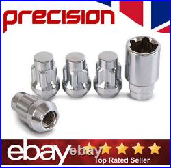 Precision Chrome Locking Wheel Nuts For Honda FRV Aftermarket Alloys