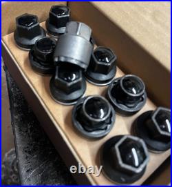 RANGE ROVER SPORT L494 VOGUE L405 DEFENDER 2020 On BLACK WHEEL LOCK NUTS SET