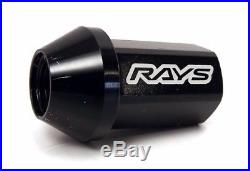 RAYS Black Locking Wheels Nuts Set M12x1.5