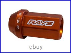 RAYS DURA WHEEL NUTS ALLOY L42 Locking M12 x 1.25 ORANGE Subaru / Nissan