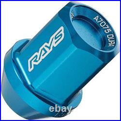 RAYS Duralumin Automotive Wheel Lock&Nuts Set L32 5H Blue Alumite 74020001102BL