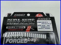 RAYS Genuine Dura Lug Nuts & Lock Set L37 M12 x 1.25 Black 24PC