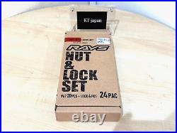 RAYS Genuine Lug Nuts & Lock Set 17HEX L31 M12 x 1.25 Black 24PC