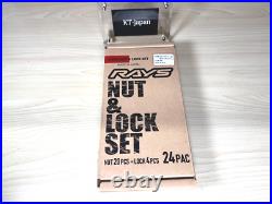 RAYS Genuine Lug Nuts & Lock Set 17HEX L31 M12 x 1.5 Black 24PC