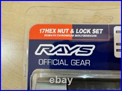 RAYS Steel Wheel Lug Nuts& Locks 17Hex M12x1.50 Thread 5 Holes Black 20PC Set