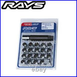 RAYS Steel Wheel Lug Nuts& Locks 17Hex M12x1.50 Thread 5 Holes Chrome 20PC New