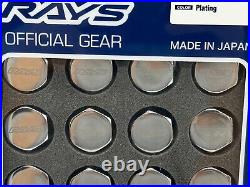 RAYS VOLK RACING 19 HEX WHEELS LOCK LUG NUTS 14X1.5 M14 1.5 L33 plating 20PC