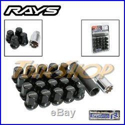 Rays Volk Racing 17 Hex Wheels Lock Lug Nuts 12x1.25 1.25 Acorn Rims Black S