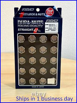 Rays Volk Racing Straight L42 Dura Wheels Lock Lug Nuts 12x1.25 1.25 Gun Metal