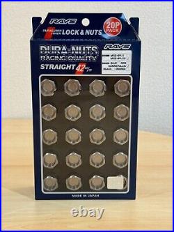 Rays Volk Racing Straight L42 Dura Wheels Lock Lug Nuts 12x1.25 1.25 Gun Metal