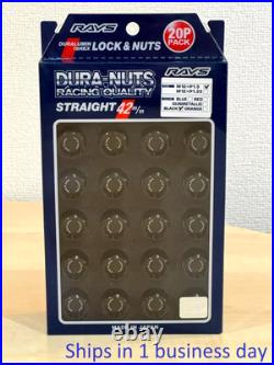 Rays Volk Racing Straight L42 Dura Wheels Lock Lug Nuts 12x1.5 Black