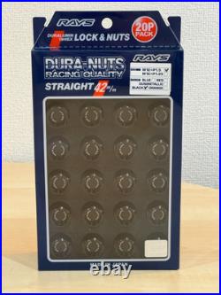 Rays Volk Racing Straight L42 Dura Wheels Lock Lug Nuts 12x1.5 Black