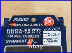 Rays Volk Racing Straight L42 Dura Wheels Lock Lug Nuts 12x1.5 Black