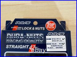 Rays Volk Racing Straight L42 Dura Wheels Lock Lug Nuts 12x1.5 Red