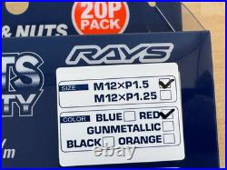 Rays Volk Racing Straight L42 Dura Wheels Lock Lug Nuts 12x1.5 Red