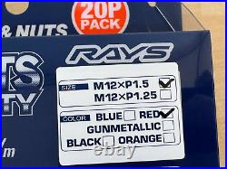 Rays Volk Racing Straight L42 Dura Wheels Lock Lug Nuts 12x1.5 Red