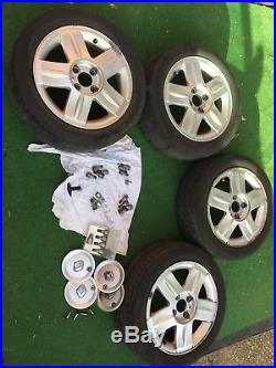 Renault clio 16 inch alloy wheels X4 Locking Nuts And Caps