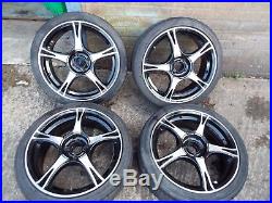 Rover MG F MGF 1996 set of 4 Dynamics alloy wheels & Locking nuts & tyres