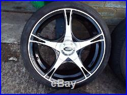 Rover MG F MGF 1996 set of 4 Dynamics alloy wheels & Locking nuts & tyres