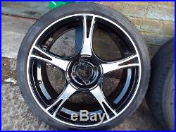 Rover MG F MGF 1996 set of 4 Dynamics alloy wheels & Locking nuts & tyres