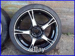 Rover MG F MGF 1996 set of 4 Dynamics alloy wheels & Locking nuts & tyres