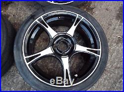 Rover MG F MGF 1996 set of 4 Dynamics alloy wheels & Locking nuts & tyres