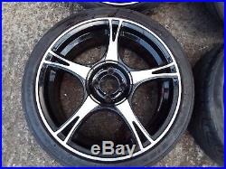 Rover MG F MGF 1996 set of 4 Dynamics alloy wheels & Locking nuts & tyres