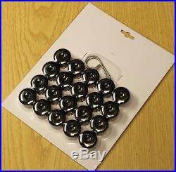 SEAT IBIZA LEON ALTEA EXEO BLACK WHEEL NUT BOLT COVERS LOCKING CAPS 17mm x 20