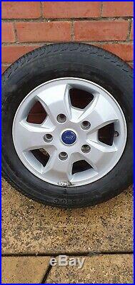 SET OF 4 x FORD TRANSIT CUSTOM ALLOY WHEELS, TYRES AND LOCKING WHEEL NUTS