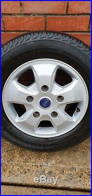 SET OF 4 x FORD TRANSIT CUSTOM ALLOY WHEELS, TYRES AND LOCKING WHEEL NUTS