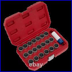 Sealey 21 Pieces Locking Wheel Nut Key Set BMW SX217