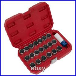 Sealey 21 Pieces Locking Wheel Nut Key Set BMW SX217