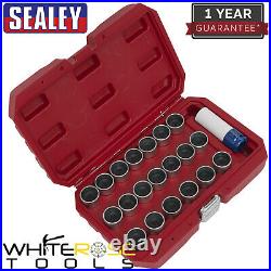 Sealey 21pc Locking Wheel Nut Key Set BMW Garage Storage Case