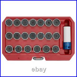 Sealey Locking Wheel Nut Key Set 1/2 Square Drive Socket 21 Pcs Fits BMW SX217