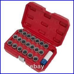 Sealey Locking Wheel Nut Key Set 1/2 Square Drive Socket 21pc Fits Audi SX218